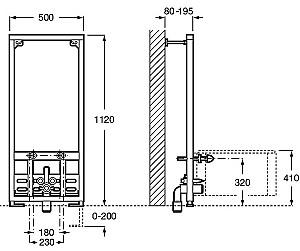 Instalatie wc incastrat cu cadru Roca Duplo A890091200