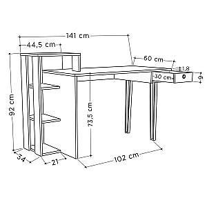 Masa de birou DECO Loyd Ancient White/Anthracite