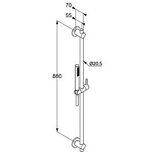 Set de duș Dagat NOVA FONTE 90cm