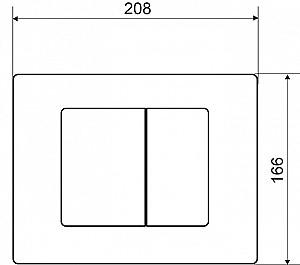 Buton de scurgere Wirquin Square Black Mat (55722890)