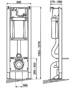 Instalatie wc incastrat cu cadru Wirquin Chrono + clapeta Essentiel White (50950055)