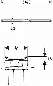 Rigola de dus GEBERIT CleanLine negru/inox (154.450.00.1)