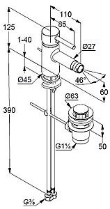 Baterie pentru bideu Kludi Bozz (385335376)