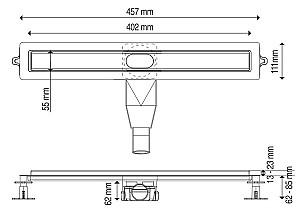 Rigola de dus Wirquin Flat Linear 400 (30950218)