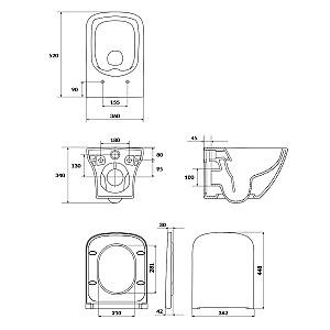 Vas WC Cersanit Larga Rimless Slim (113694)