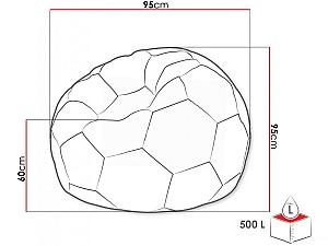 Fotoliu puf Mirjan24 Sylwin 500 L (Gray/White)