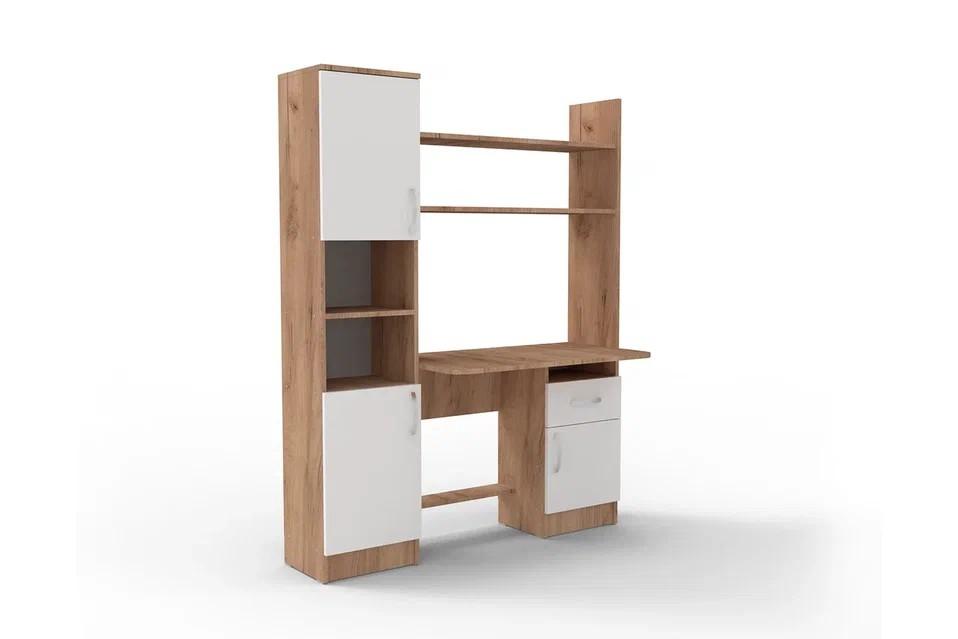 Masa pentru calculator ML Mobila ML-7 stejar auriu/alb