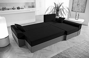Canapea coltar Space Meble Denver L Mikrofaza 27/Mikrofaza 15 (Gray/Black)