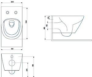 Vas WC Ege Vitrifiye KNIDOS White Mat