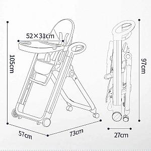 Scaun de masa multifunctional Ivolia B2 Pink