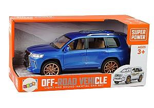 Masina jucarie LeanToys Blue 1:14 Sounds Lights Lexos Car