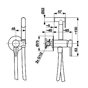 Baterie pentru bideu Armatura Moza (112440)