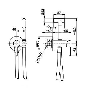 Baterie pentru bideu Armatura Moza (107003)