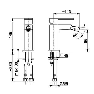 Baterie pentru bideu Armatura Logon (107952)