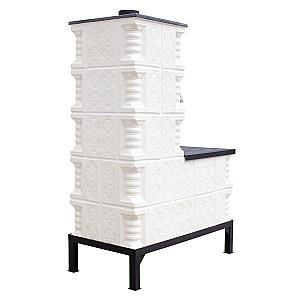 Soba mobila Gospodarul Profesionist teracota 5 randuri panseluta alba plita mijlocie (2023078)