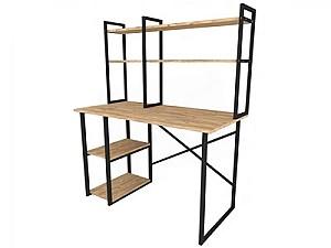 Masa de birou Fabulous cu etajera (Pine/Black)