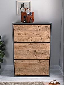 Dulap pentru incaltaminte Fabulous 3D Anthracite/Pine