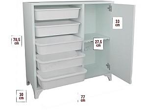 Comoda copii Fabulous 5 cosuri White