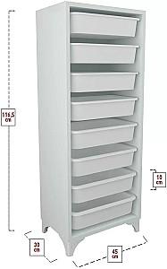 Comoda copii Fabulous 8 cosuri White