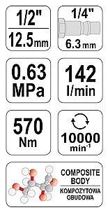 Masina de insurubat pneumatic Yato YT-09505