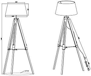 Lampadar Trio Tripod 60W (R40991011)