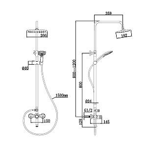 Set de duș Mat|eco Sole 116421