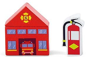 Set de jucarii VIGA Train Set Accessory - Fire Station (50815)