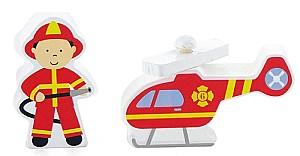 Set de jucarii VIGA Train Set Accessory - Fire Station (50815)