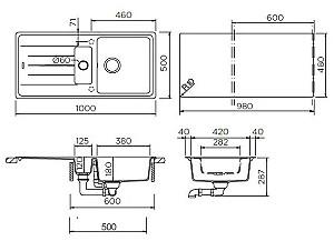 Chiuveta de bucatarie SCHOCK Set Element D-150 Sabbia+Plutos Sabbia