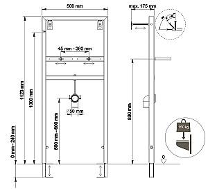 Instalatie wc incastrat cu cadru Visam QUICK AND EASY (893-004)