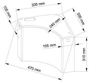 Rezervor WC Visam Corner (411-003)
