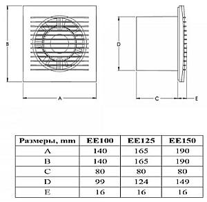 Ventilator de baie Europlast E-Extra EE150WP (63076)