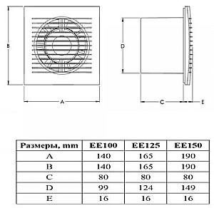 Ventilator de baie Europlast E-Extra EE125WP (63073)