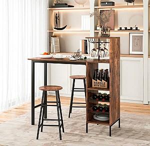 Set de masa si scaune Costway JV10669BN (Brown)