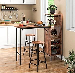 Set de masa si scaune Costway JV10669BN (Brown)