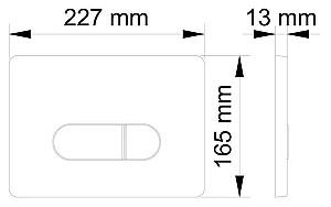 Buton de scurgere Visam Siena Black Matt (228-017)
