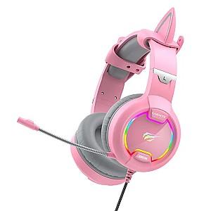 Casti gaming Havit H2233d Pink