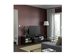 Tumba RTV IKEA Besta Lappviken / Stubbarp black-brown glass