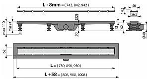 Rigola de dus Alcaplast APZ19-750