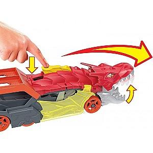 Jucarie interactiva Hot Wheels Dragon furios cu depozitare pentru mașini