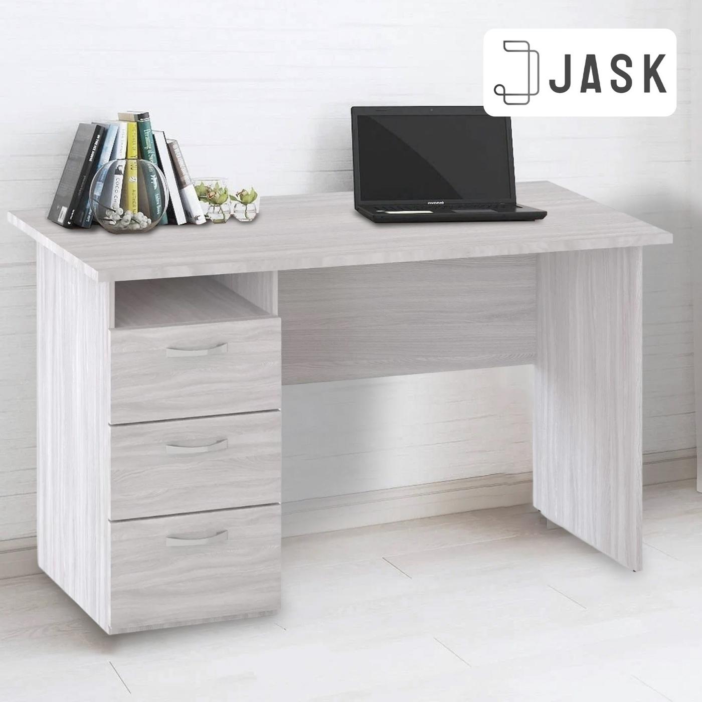 Masa de birou Jask Cargo 120 Stejar Kraft Alb