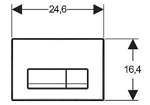 Buton de scurgere GEBERIT Delta50 Negru (115.119.DW.1)