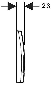 Buton de scurgere GEBERIT Delta50 Negru (115.119.DW.1)