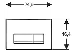 Buton de scurgere GEBERIT Delta50 Cromat (115.119.21.1)