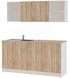Set mobila bucatarie Haaus Sena 1.6m Alb/Stejar Sonoma (Bej)