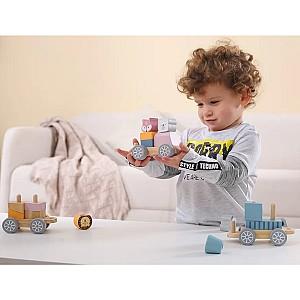 Jucarie de impins si tras VIGA Stacking Train 44015