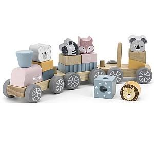 Jucarie de impins si tras VIGA Stacking Train 44015