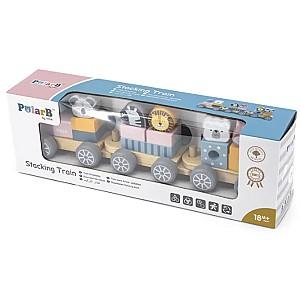 Jucarie de impins si tras VIGA Stacking Train 44015