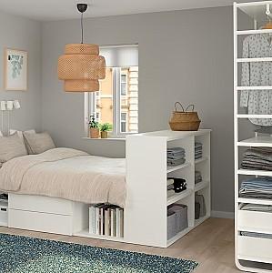 Pat IKEA Platsa 2 sertare 142x244x103 Alb/Fonnes