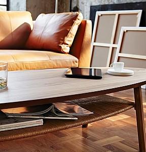 Masuta de cafea, reviste IKEA Stockholm 180x59 Furnir Nuc(Maro)